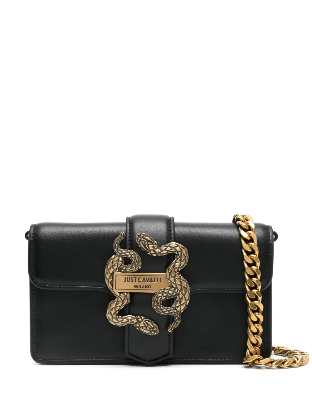 Just Cavalli Iconic Snakes schoudertas Zwart