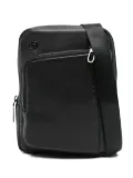 PIQUADRO leather messenger bag - Black