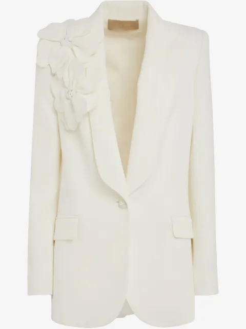 Elie Saab floral-appliqué blazer