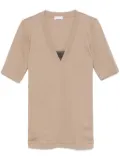 Brunello Cucinelli Monili chain-detail top - Brown