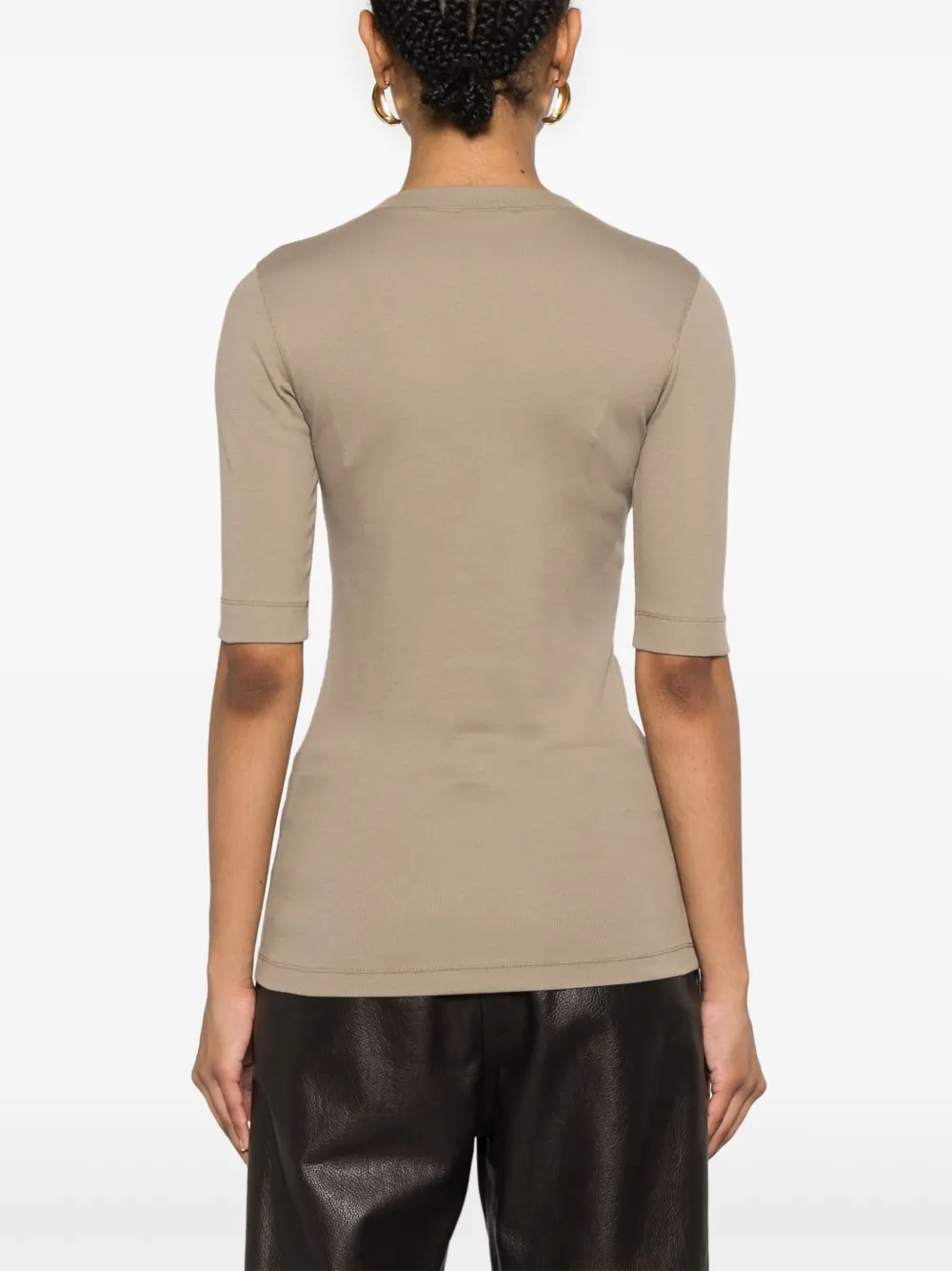 Brunello Cucinelli Top met Monili-kettingdetail Bruin