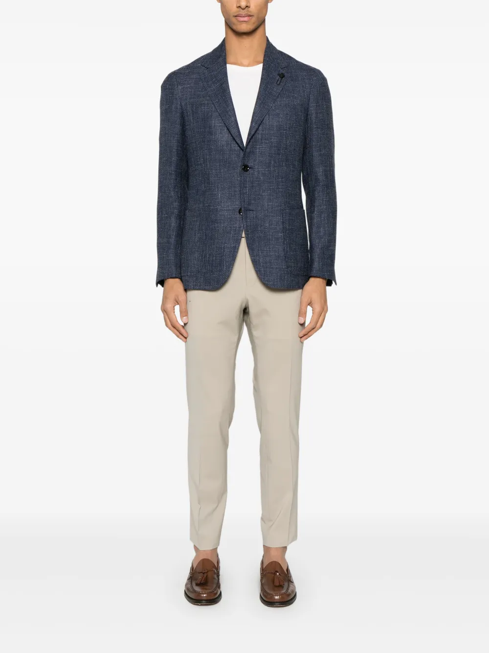 Lardini Blazer met enkele rij knopen - Blauw