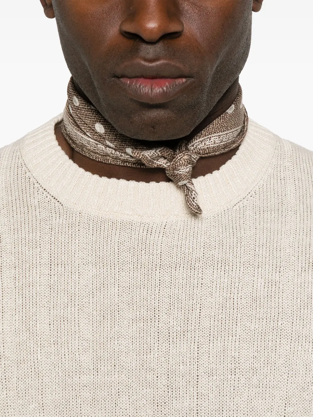 Brunello Cucinelli Geribbeld T-shirt Beige