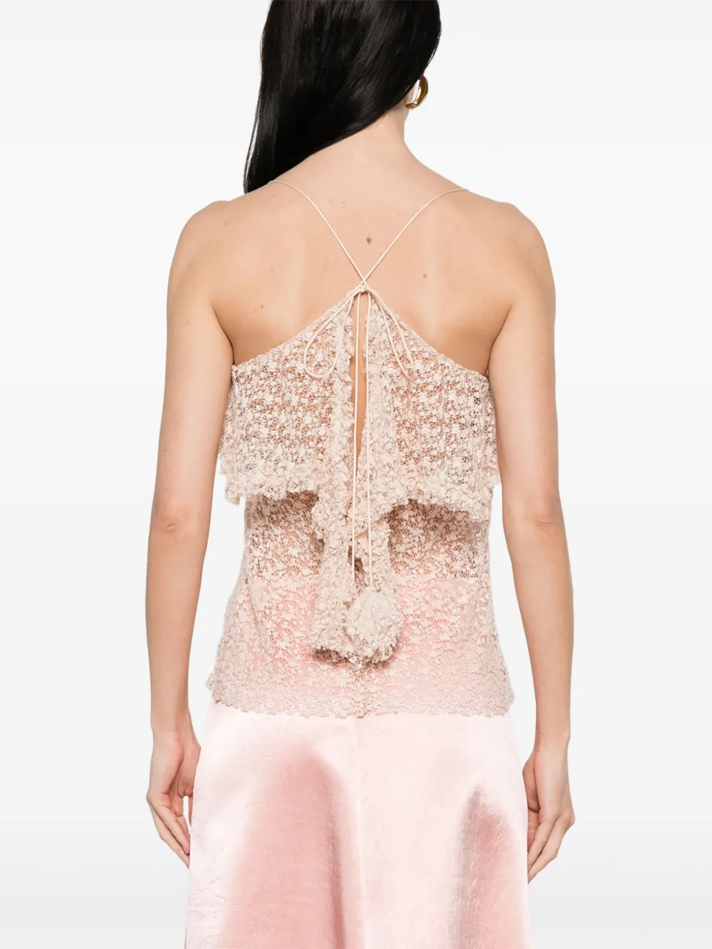 Philosophy Di Lorenzo Serafini Top met ruches en kant Roze