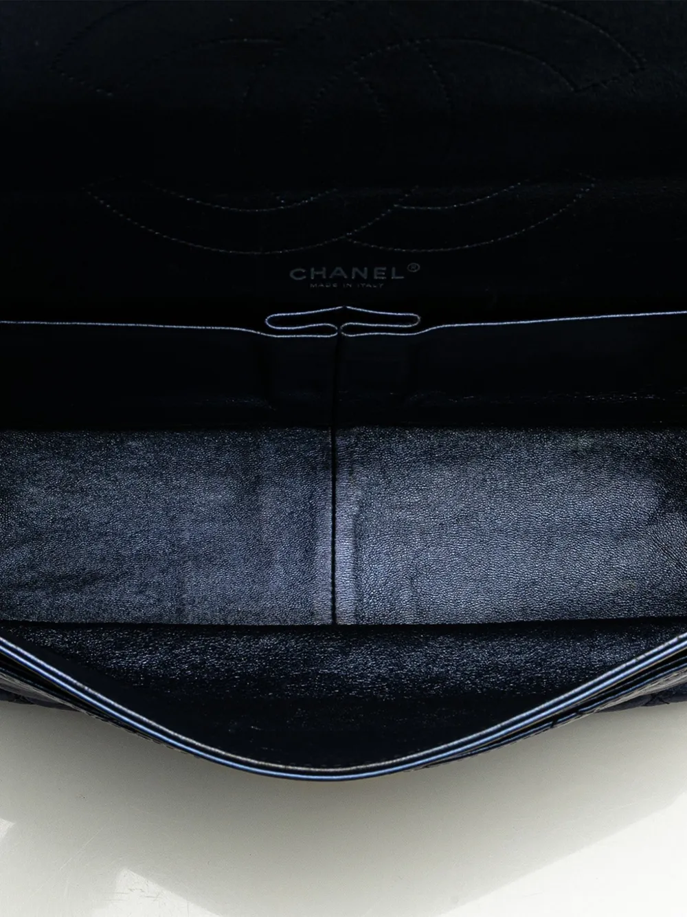 Pre-owned Chanel 2008-2009 Reissue 2.55 Aged Metallic Calfskin Flap 226 Shoulder Bag In Blue