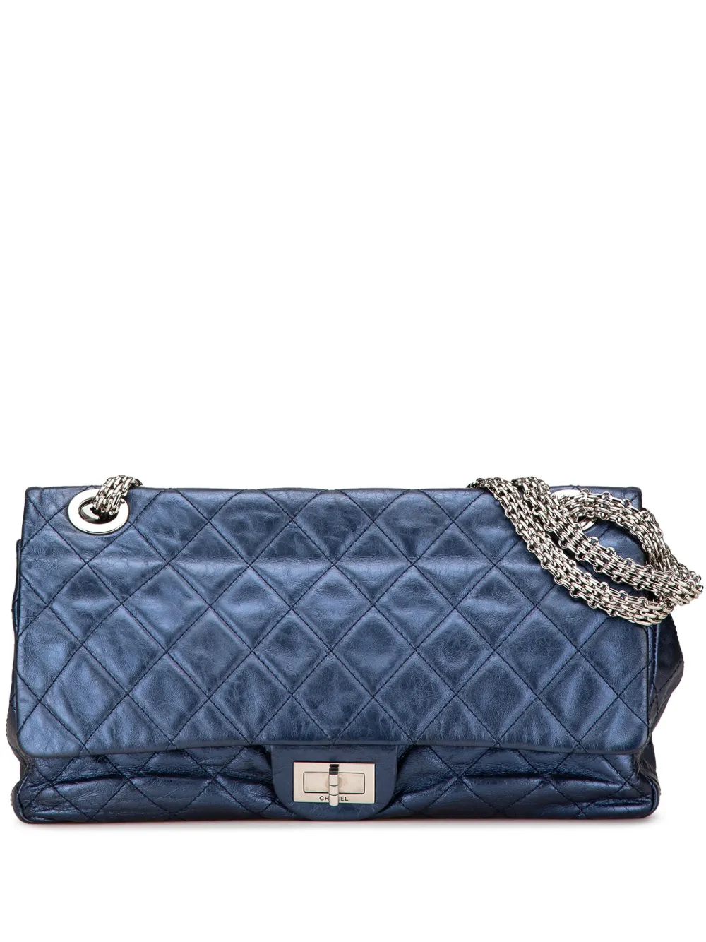 CHANEL Pre-Owned 2008-2009 Reissue 2.55 Aged Metallic Calfskin Flap 226 shoulder bag | Blue | Image 1