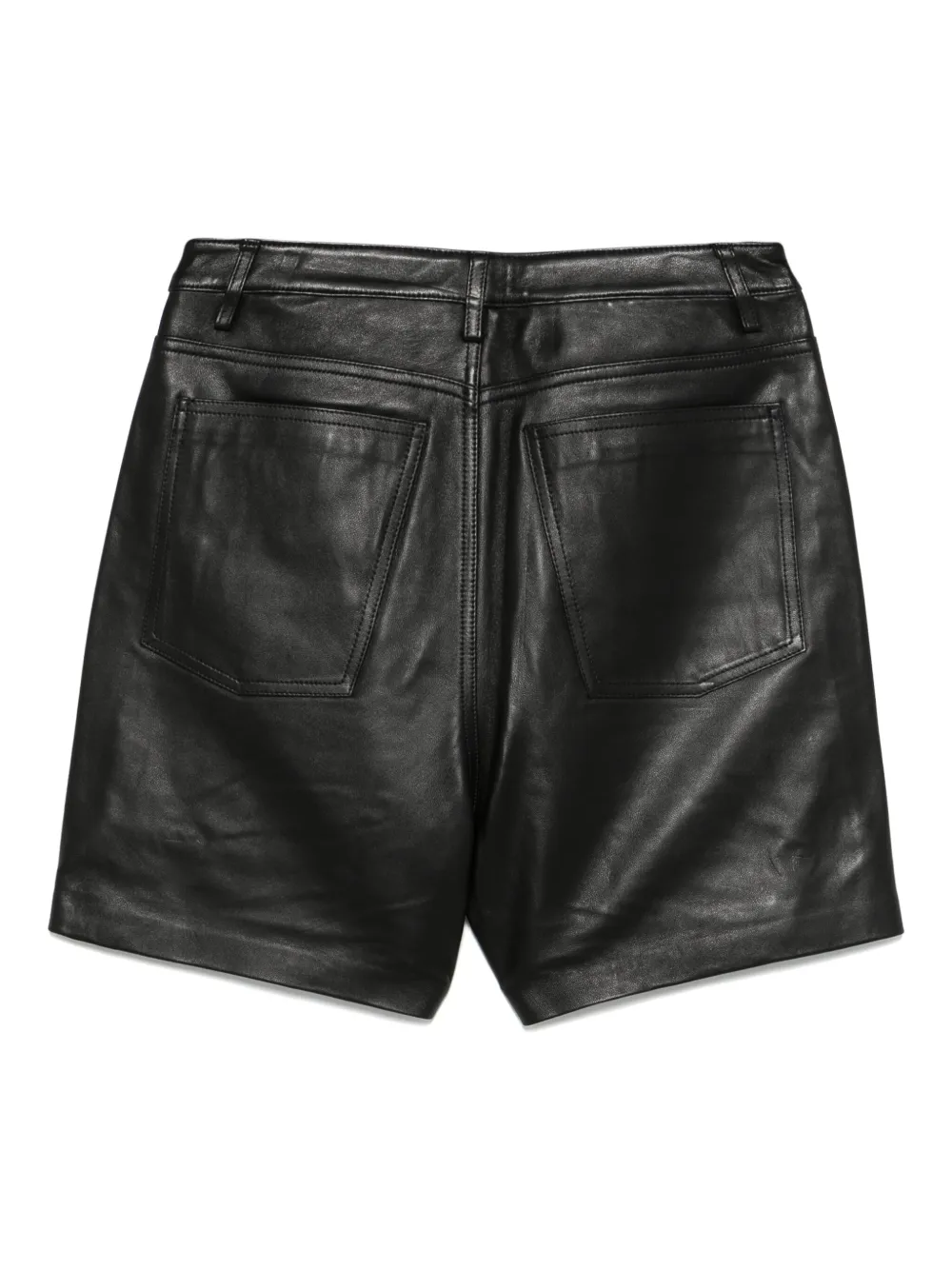 Michael Kors Leren shorts Zwart