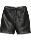 Michael Kors leather boyfriend shorts - Black