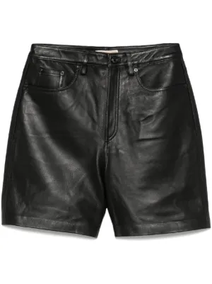 Helmut Lang レザーハーフパンツ | ブラック | FARFETCH JP