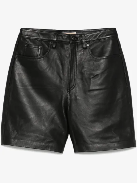 Michael Kors leather boyfriend shorts