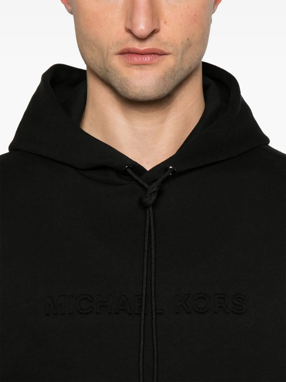 Michael Kors Hoodie met logo-reliëf Zwart