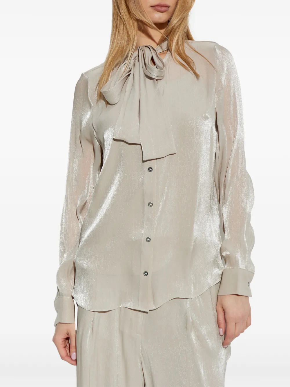 Michael Kors Gesmockte blouse Beige