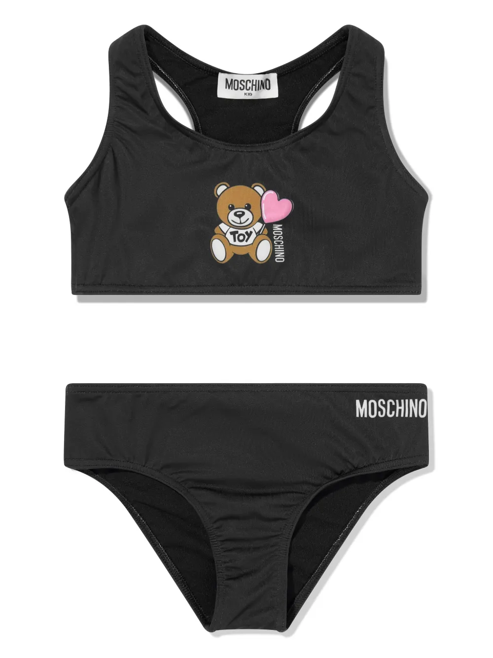 Moschino Kids Bikini met teddybeerprint Zwart