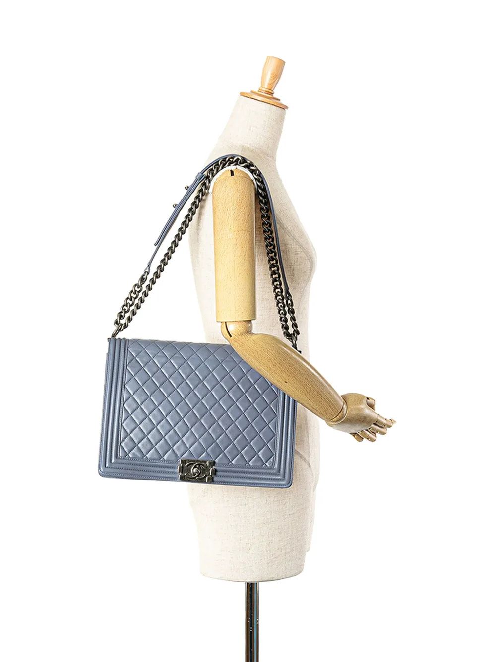 CHANEL Pre-Owned 2011 grote Boy Flap lamsleren schoudertas - Grijs