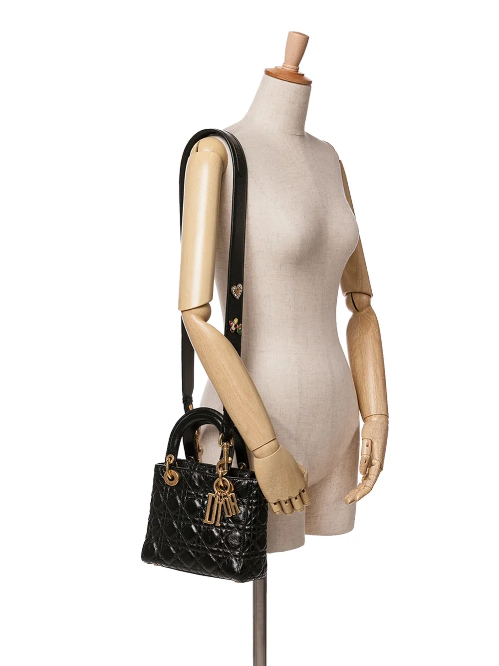 Christian Dior Pre-Owned 2018 Small Crinkled Patent Cannage My ABCDior Lady Dior satchel | Pre-Owned | Image 2
