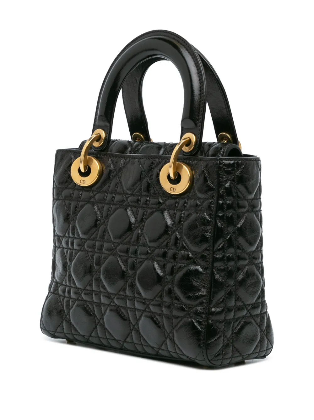 Christian Dior Pre-Owned 2018 Small Crinkled Patent Cannage My ABCDior Lady Dior satchel | Satchels & Cross Body Bags | Image 3