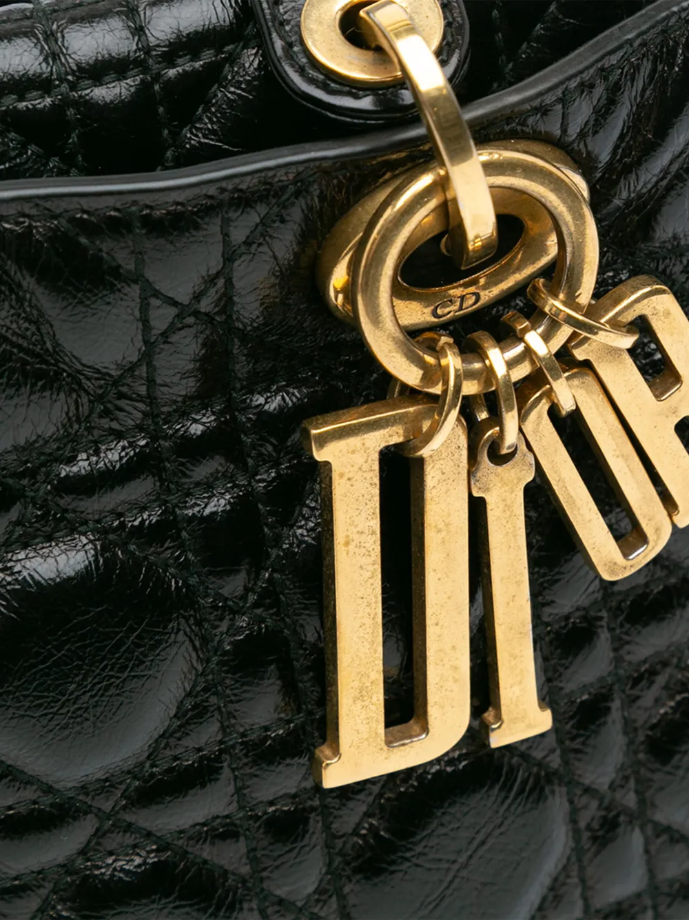 Christian Dior Pre-Owned 2018 Small Crinkled Patent Cannage My ABCDior Lady Dior satchel | Image 7