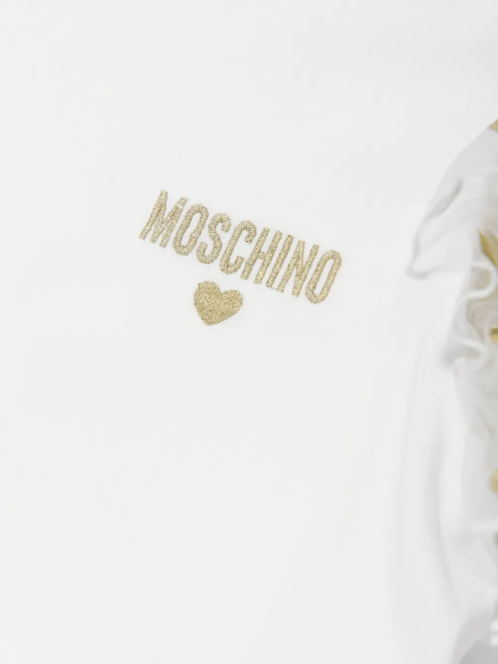 Moschino Kids T-shirt verfraaid met logo Wit