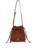 PINKO mini leather bucket bag - Brown