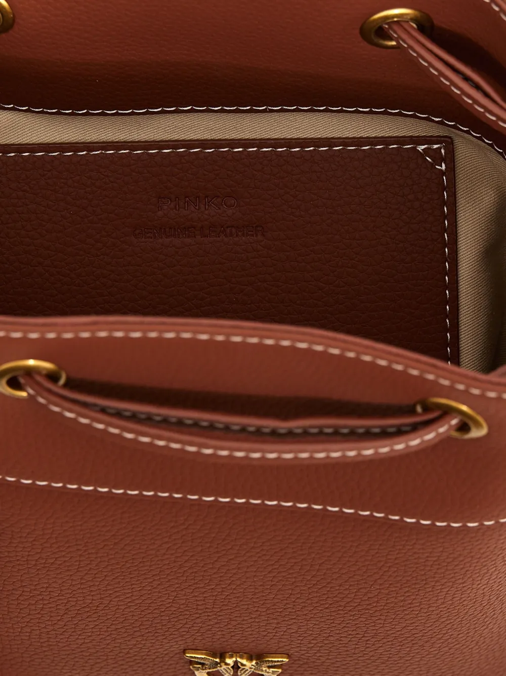 PINKO Leren bucket-tas Bruin