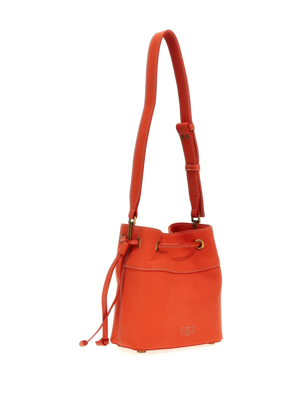 PINKO mini leather bucket bag - Oranje