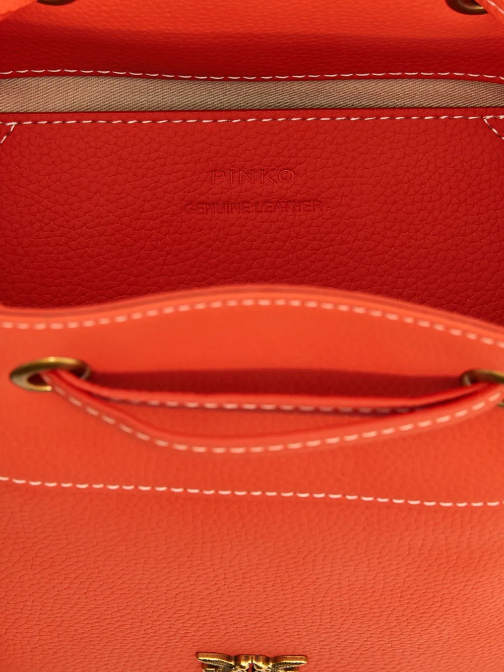 PINKO Leren bucket-tas Oranje