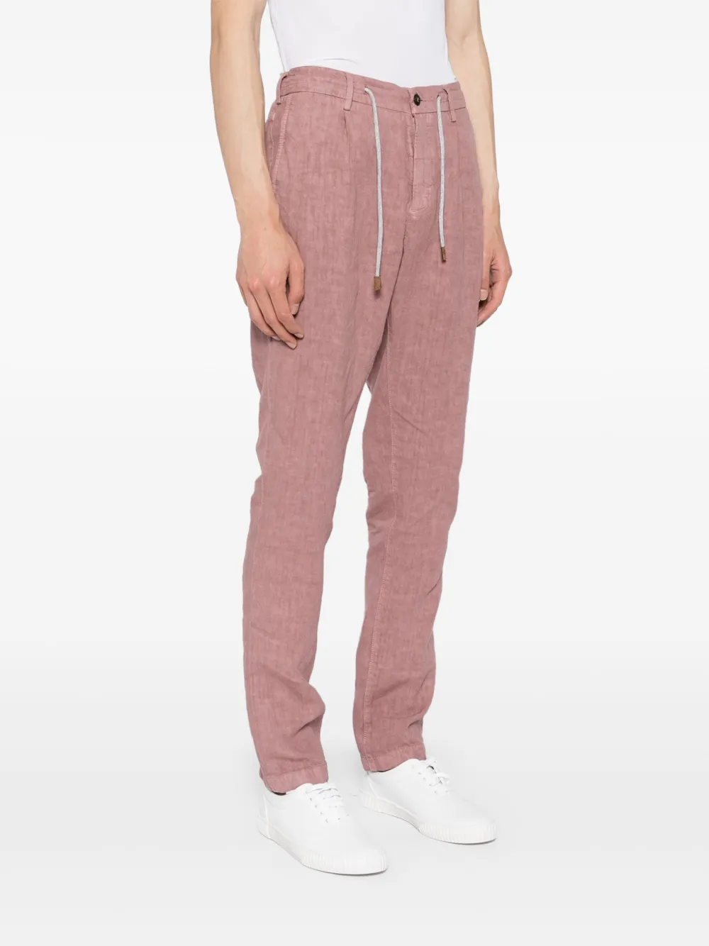 Eleventy Linnen broek Rood