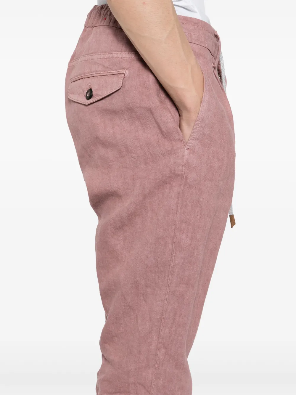 Eleventy Linnen broek Rood