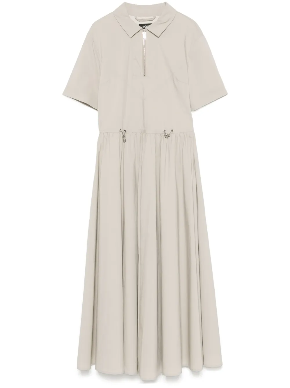 Add drawstring-waist midi dress | Neutrals | Image 1