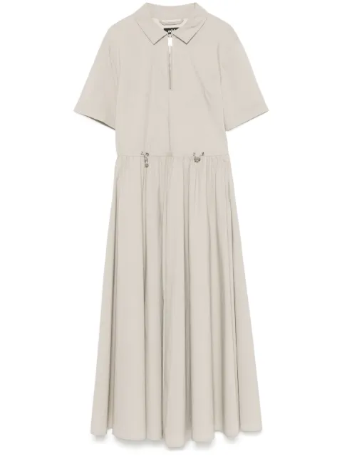 Add drawstring-waist midi dress