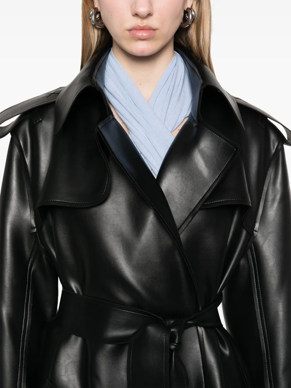 Norma Kamali Trenchcoat met ceintuur Zwart