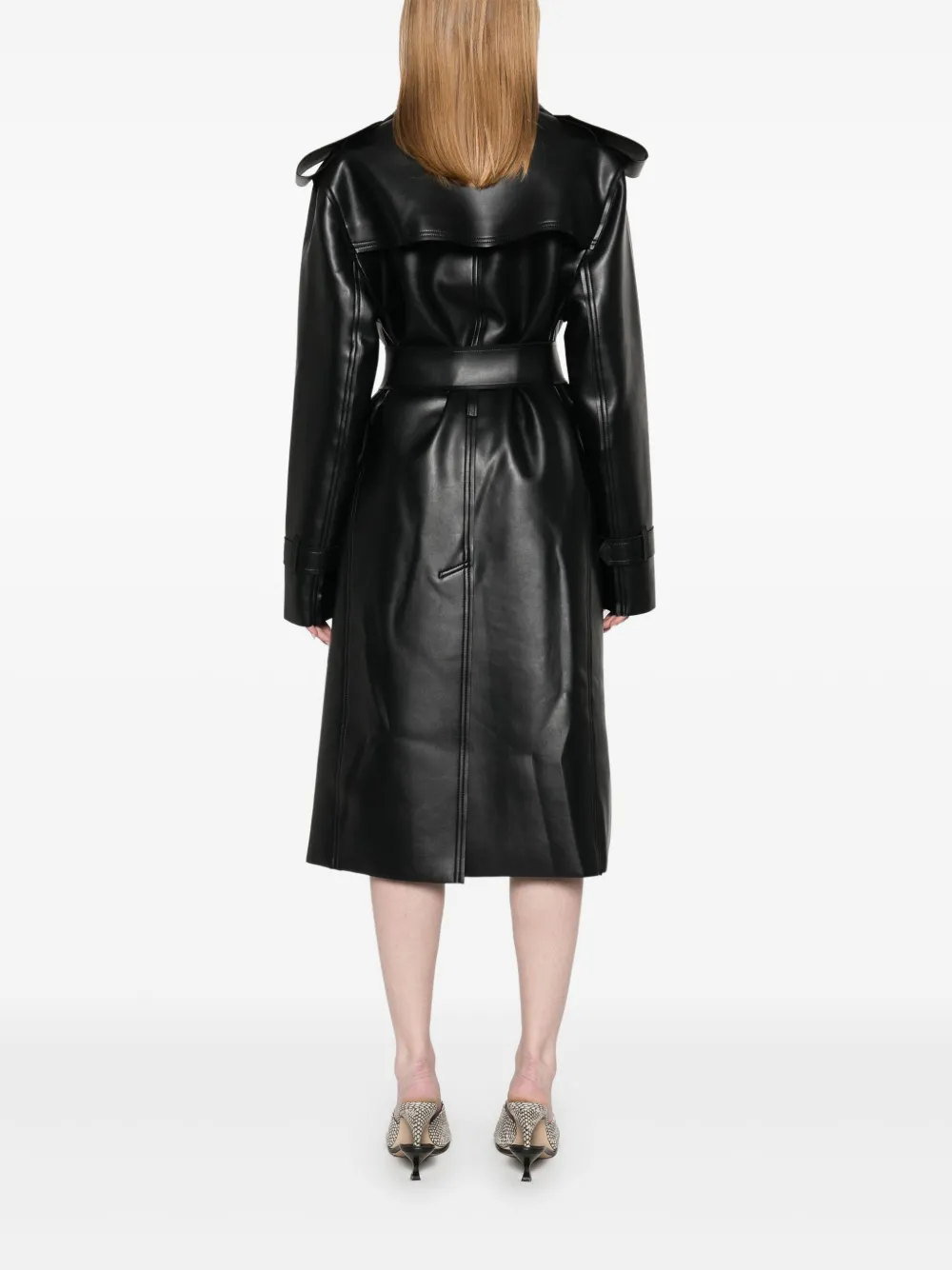 Norma Kamali Trenchcoat met ceintuur Zwart