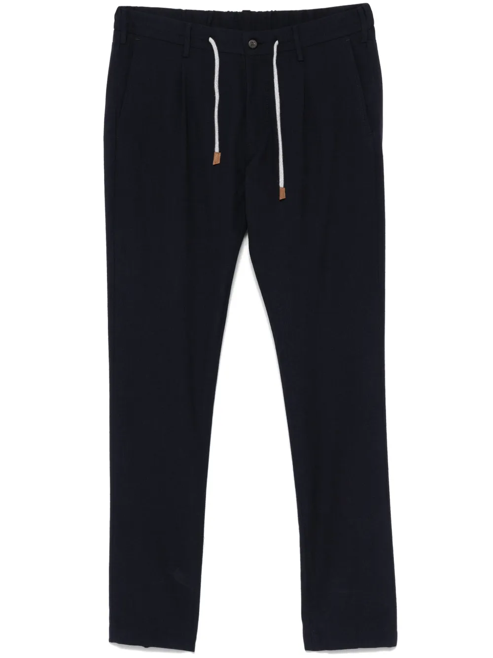 drawstring-waistband trousers