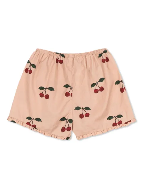 Konges Sløjd shorts de playa con cerezas estampadas