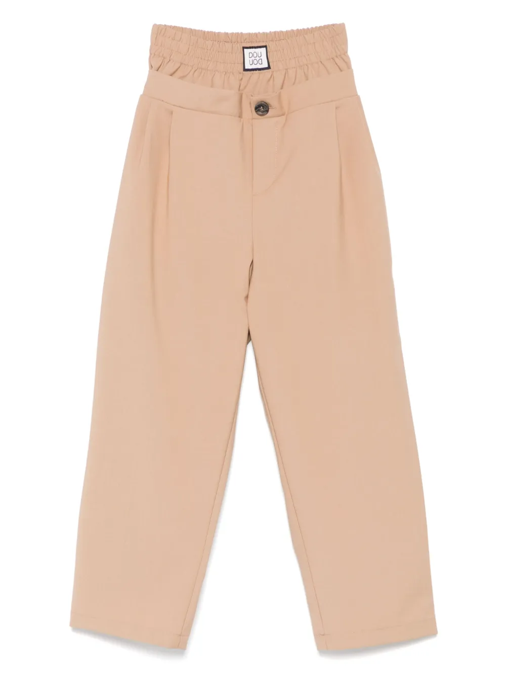 Douuod Kids Calça com detalhe de pregas | Marrom | Image 1