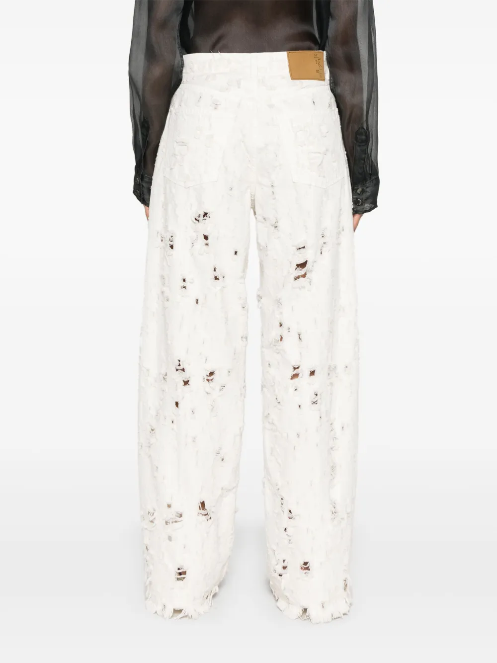 Haikure Jeans met wijde pijpen Wit