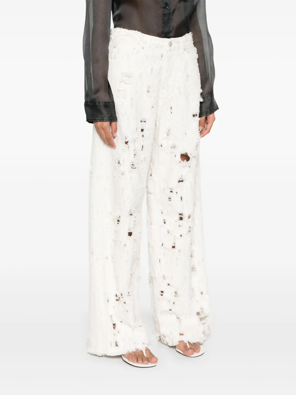 Haikure Bethany wide-leg Jeans | White | FARFETCH
