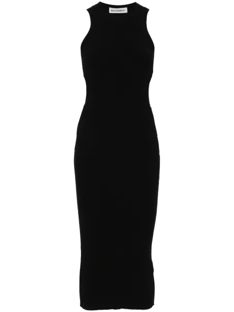 MACH & MACH vestido midi tejido de canalé