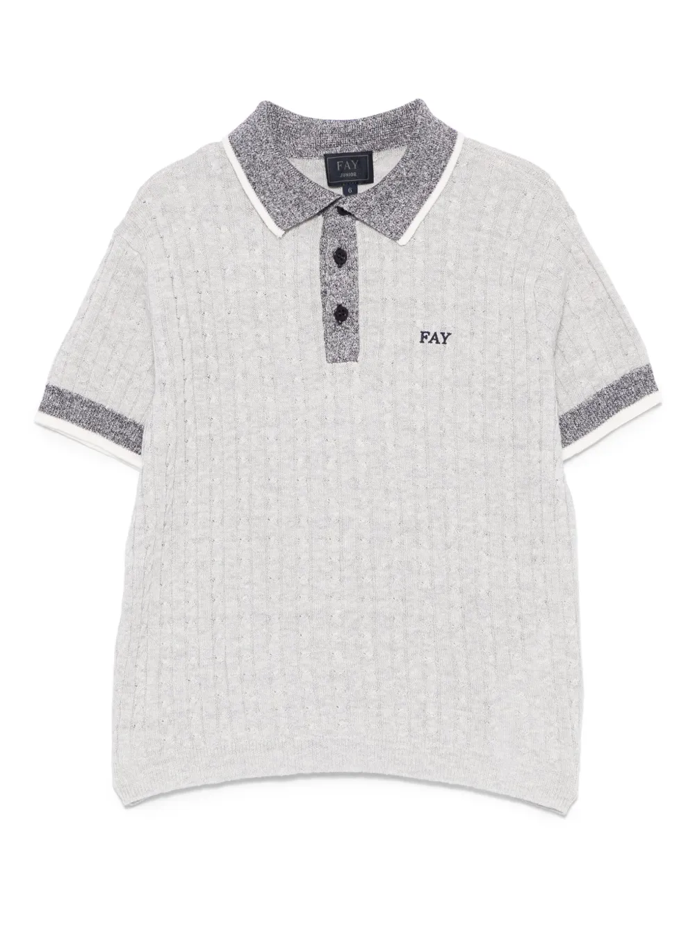 Fay Kids Polo in maglia - Grigio