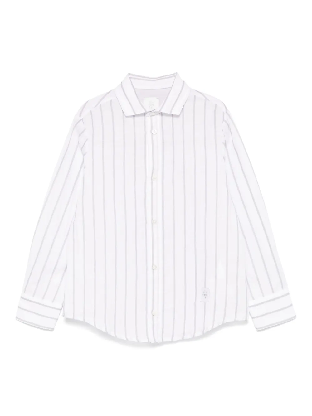 Eleventy Kids Camisa com listra | Branco | Image 1
