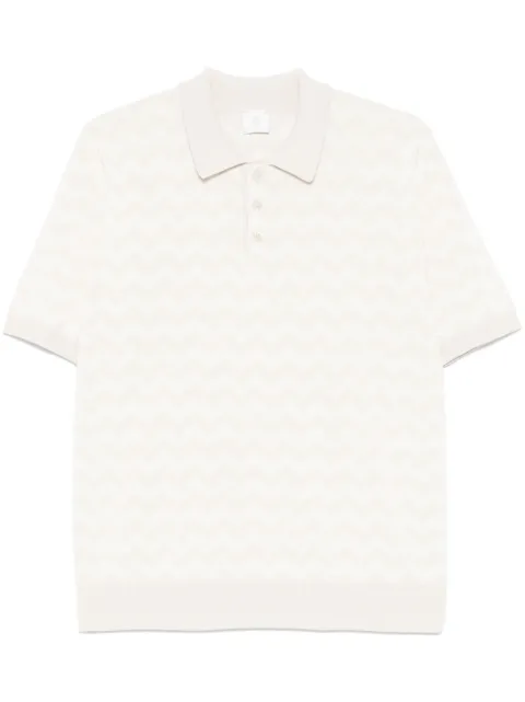 Eleventy Poloshirt mit Zickzackmuster