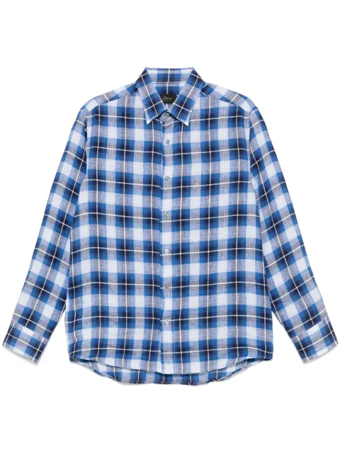 Brioni chemise à carreaux