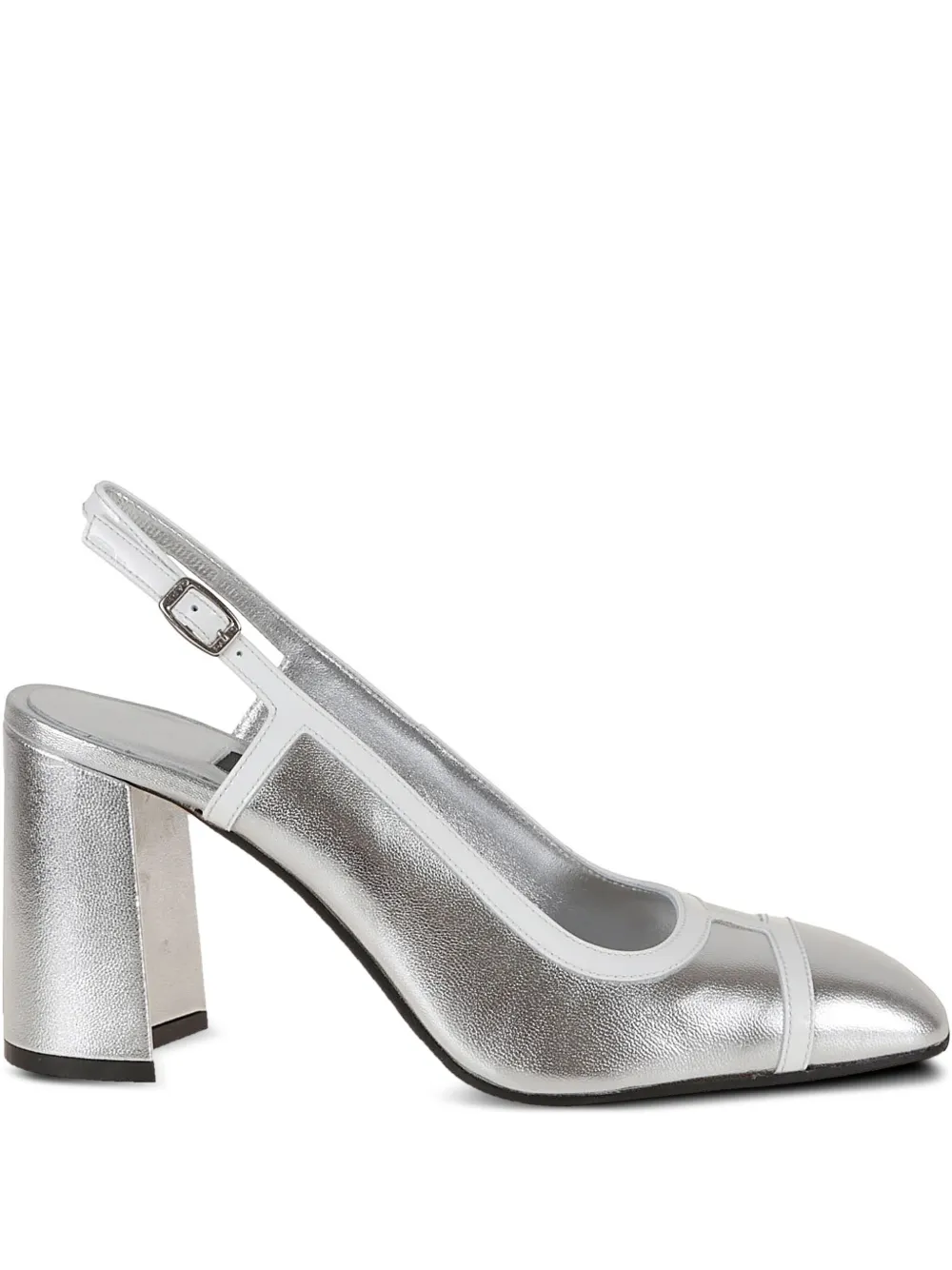 Carel Paris 85mm Alize slingback pumps Silver