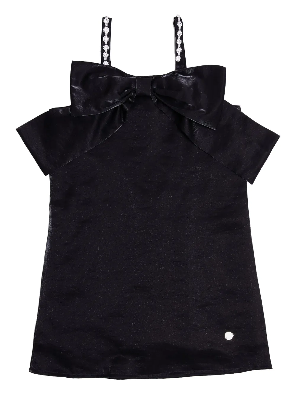 BCBG KIDS floral-appliqué dress | Black | Image 1