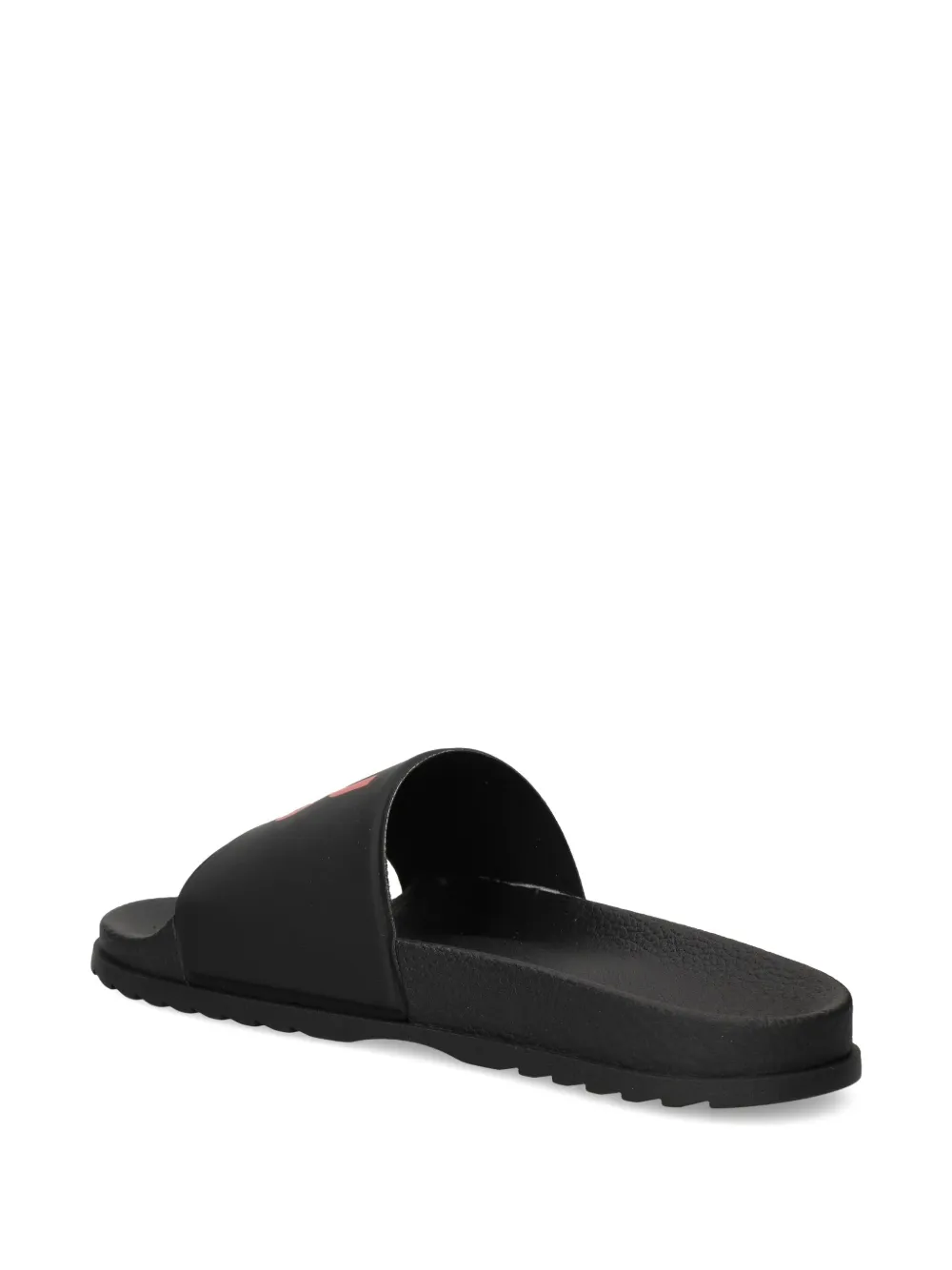 HUGO logo-print pool slides Black