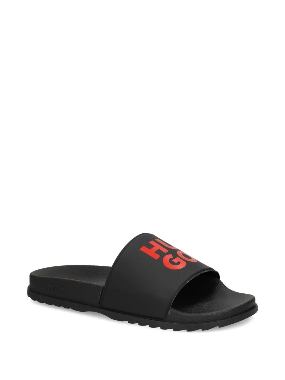 HUGO logo-print pool slides Black