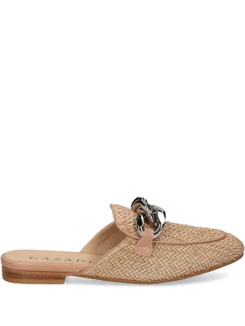 Casadei mules con detalle de cadena