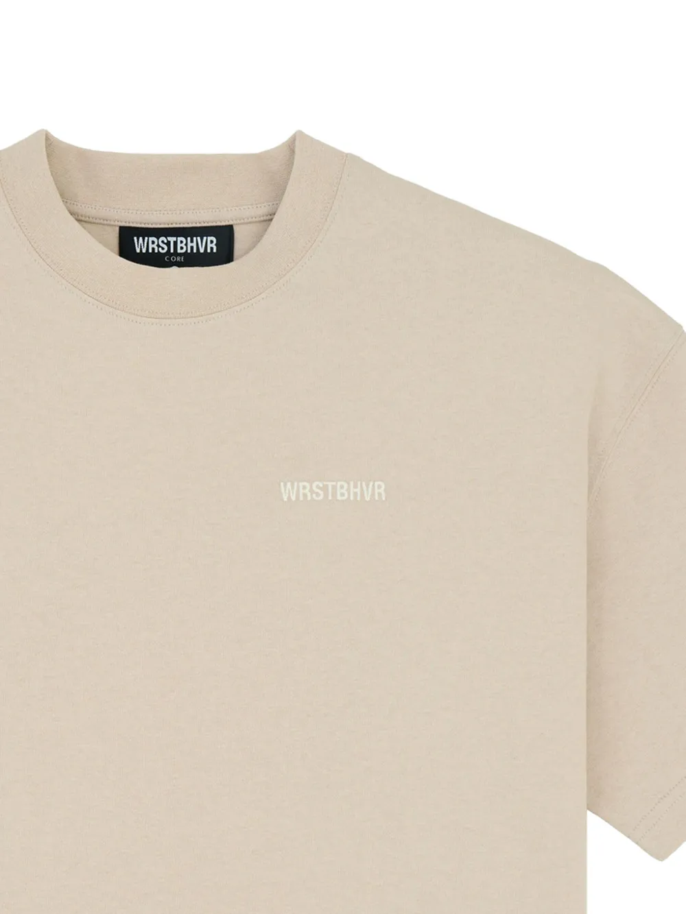 WRSTBHVR logo-print T-shirt - Beige