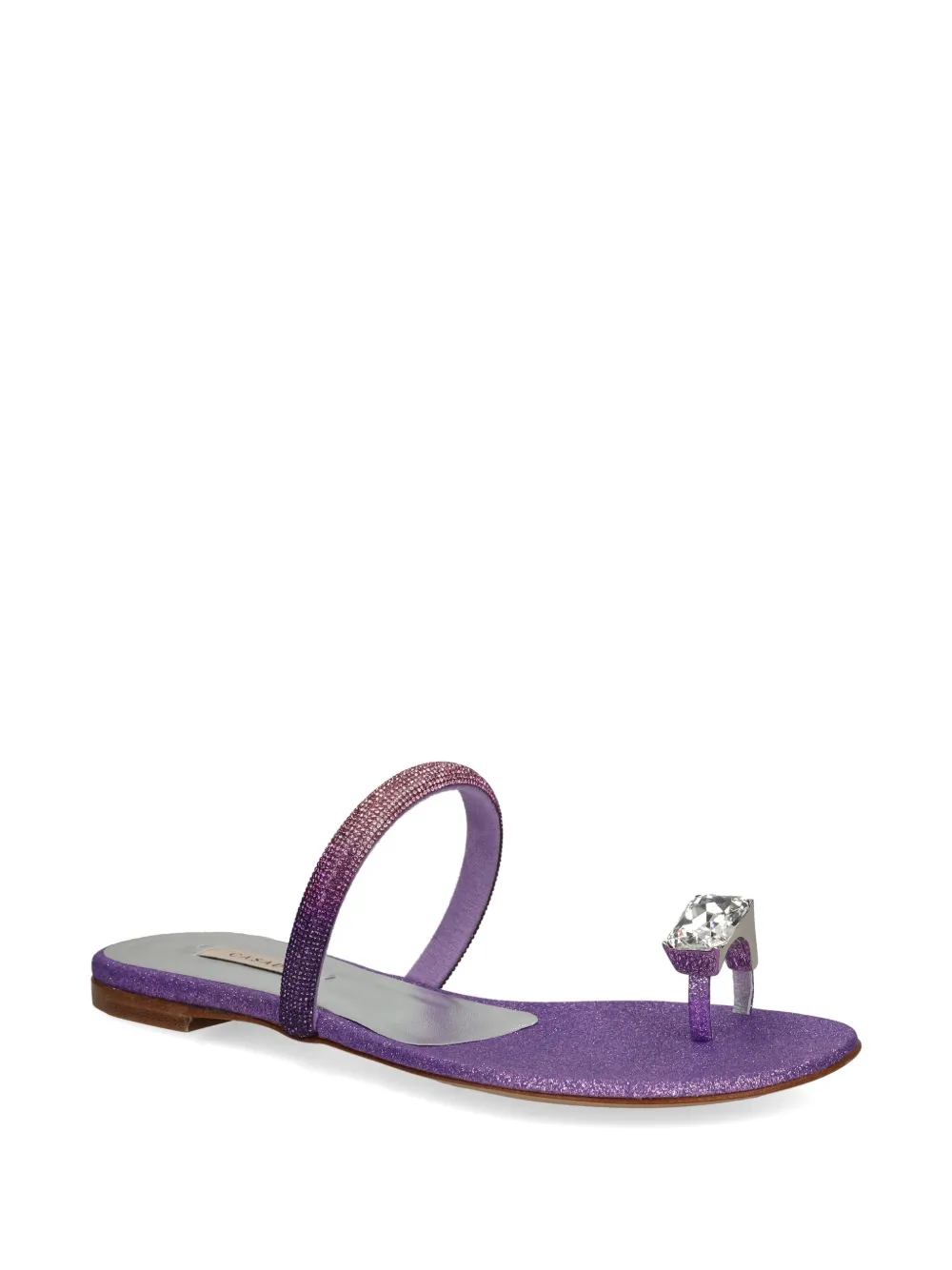 Casadei Slippers met ringdetail - Paars