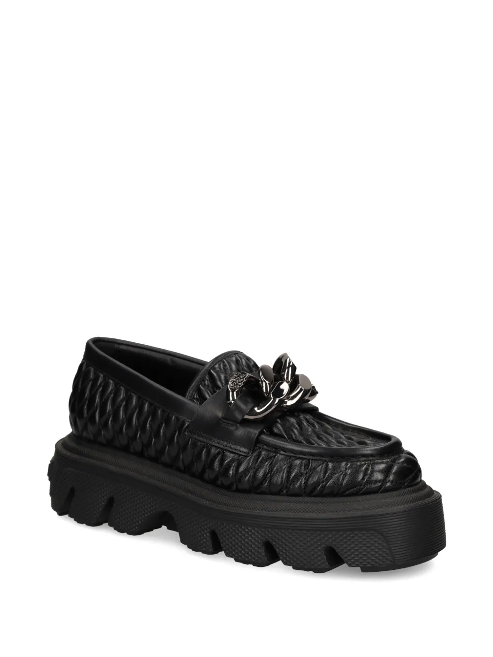 Casadei quilted loafers Black